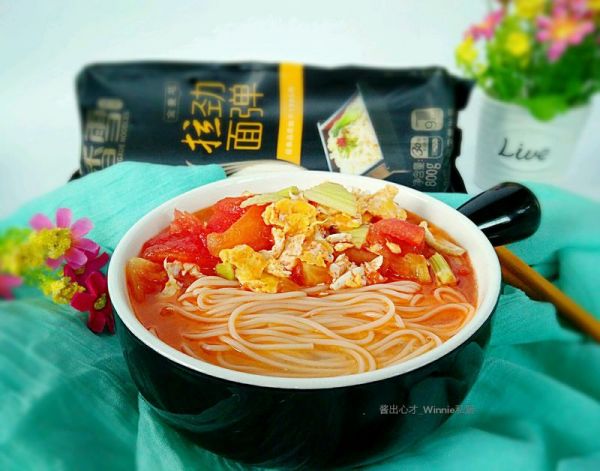 西红柿鸡蛋打卤拉面