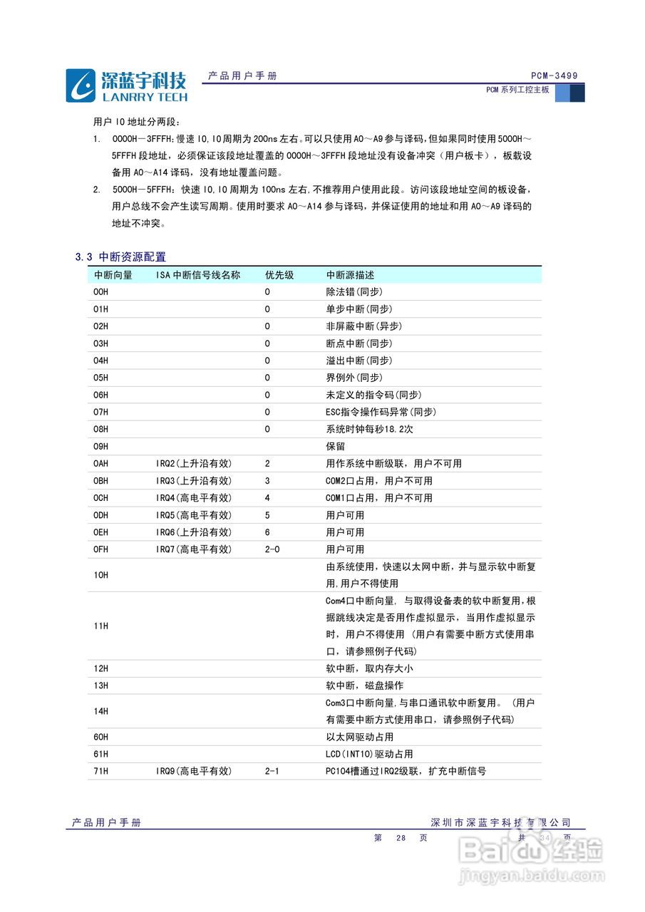 深蓝宇PCM-3499工业主板用户手册:[3]