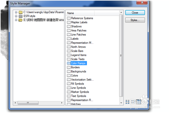 在Arcgis中自定义创建色带