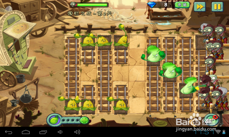 植物2中文版狂野西部围栏之战第2天过关攻略