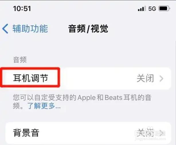 苹果手机音频设置在哪自定义？
