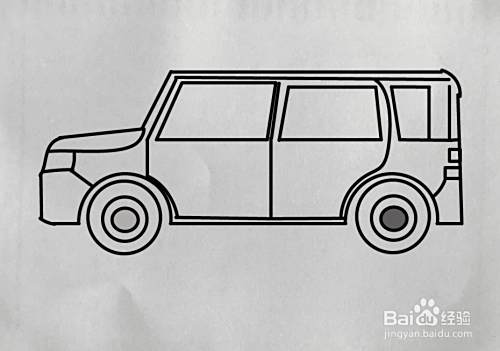 如何画吉普车简笔画