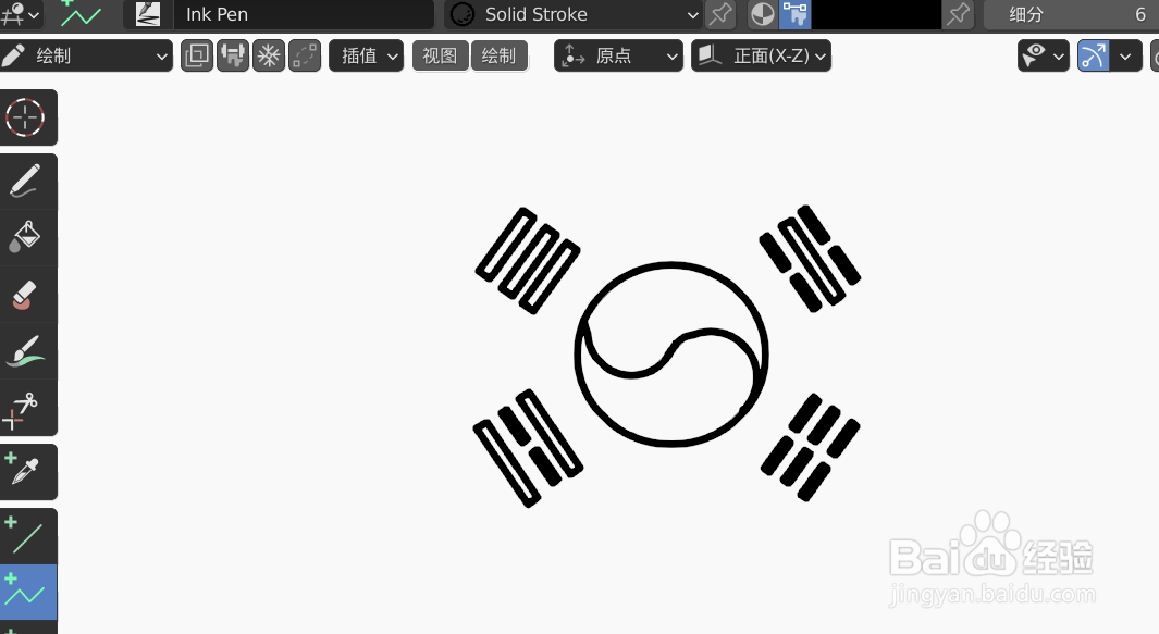 如何使用blender2.9快速设计韩国国旗简图模型