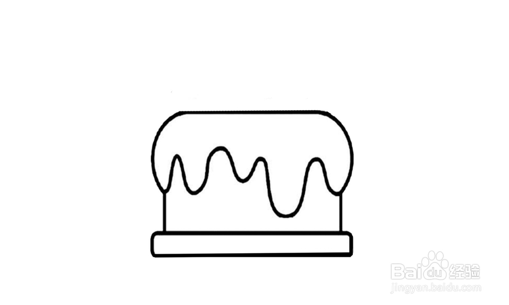 如何画出一个草莓蛋糕?