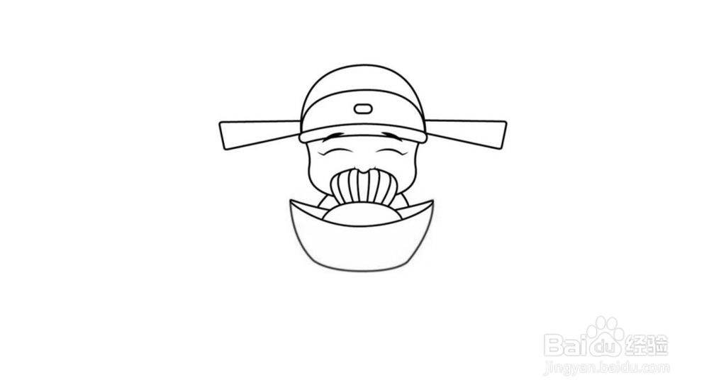 财神简笔画怎么画？