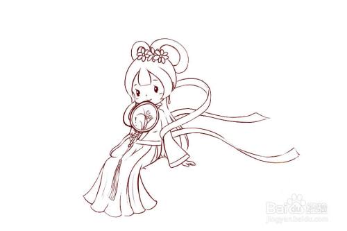 嫦娥和玉兔的简笔画