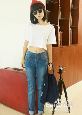 秋装搭配示范 牛仔裤混搭利落帅气