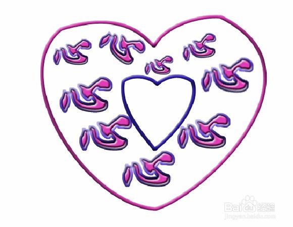 ps制作文字心形