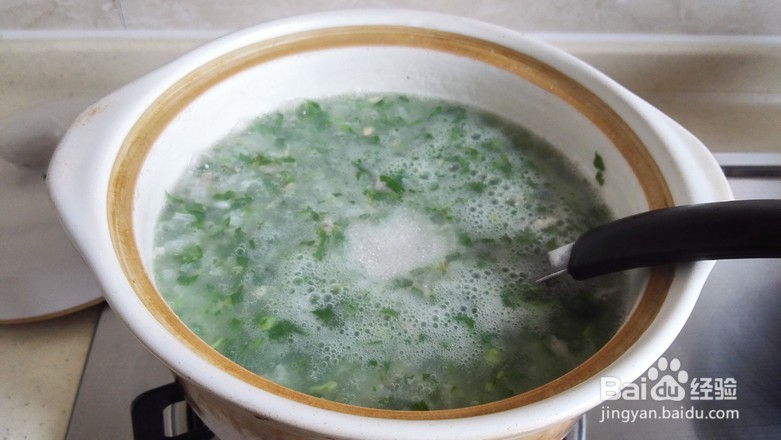 如何做肉末荠菜粥？