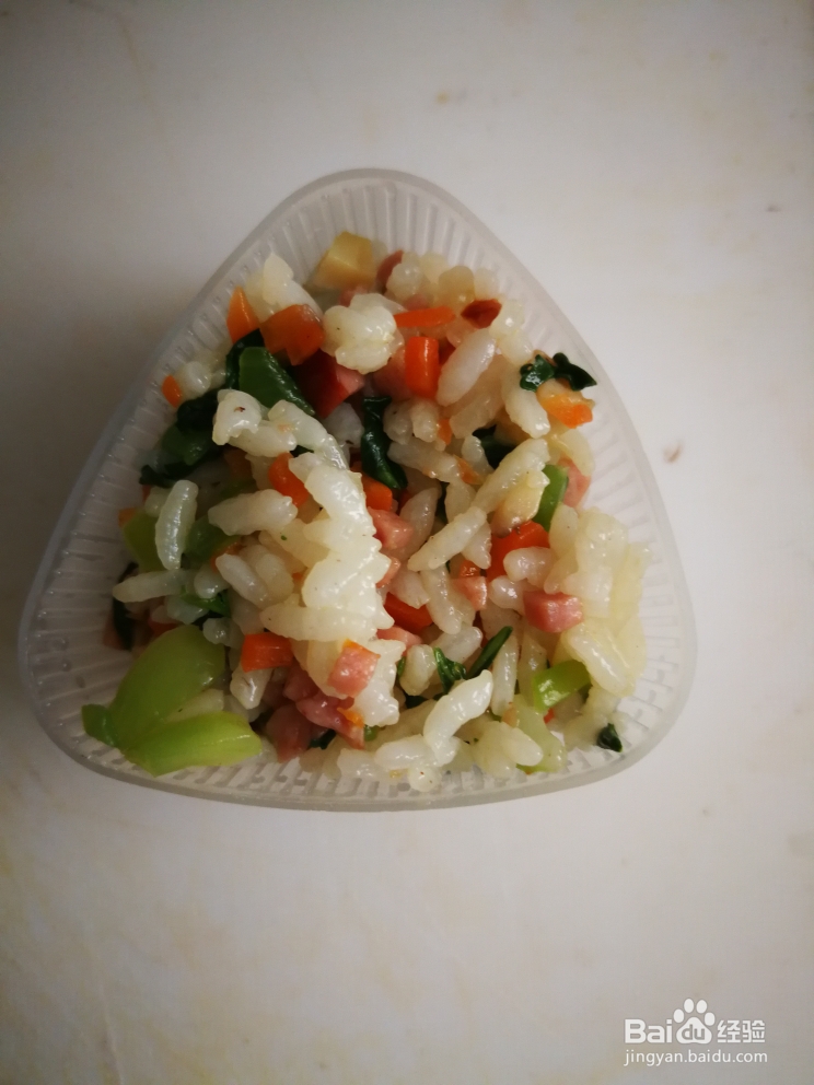 吃不胖的火腿蔬菜饭团