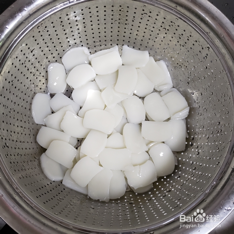 家常做法的桂花糖炒年糕