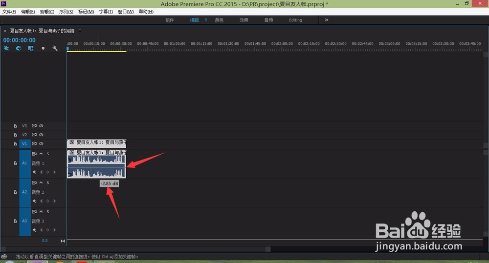 pr怎么调节音频的声音大小
