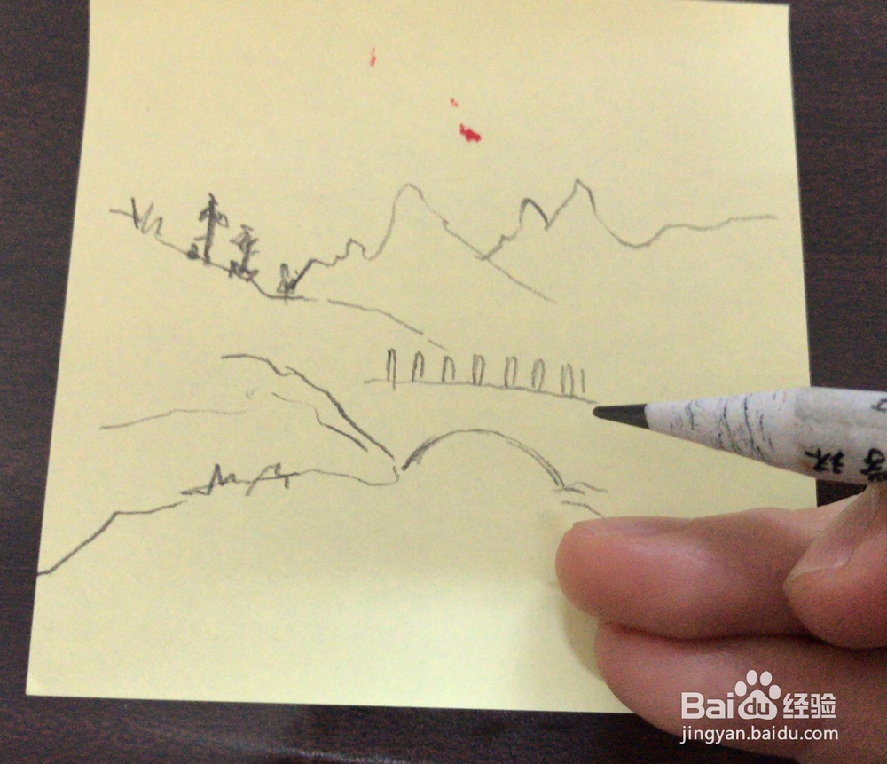 怎样画仿古山水背景