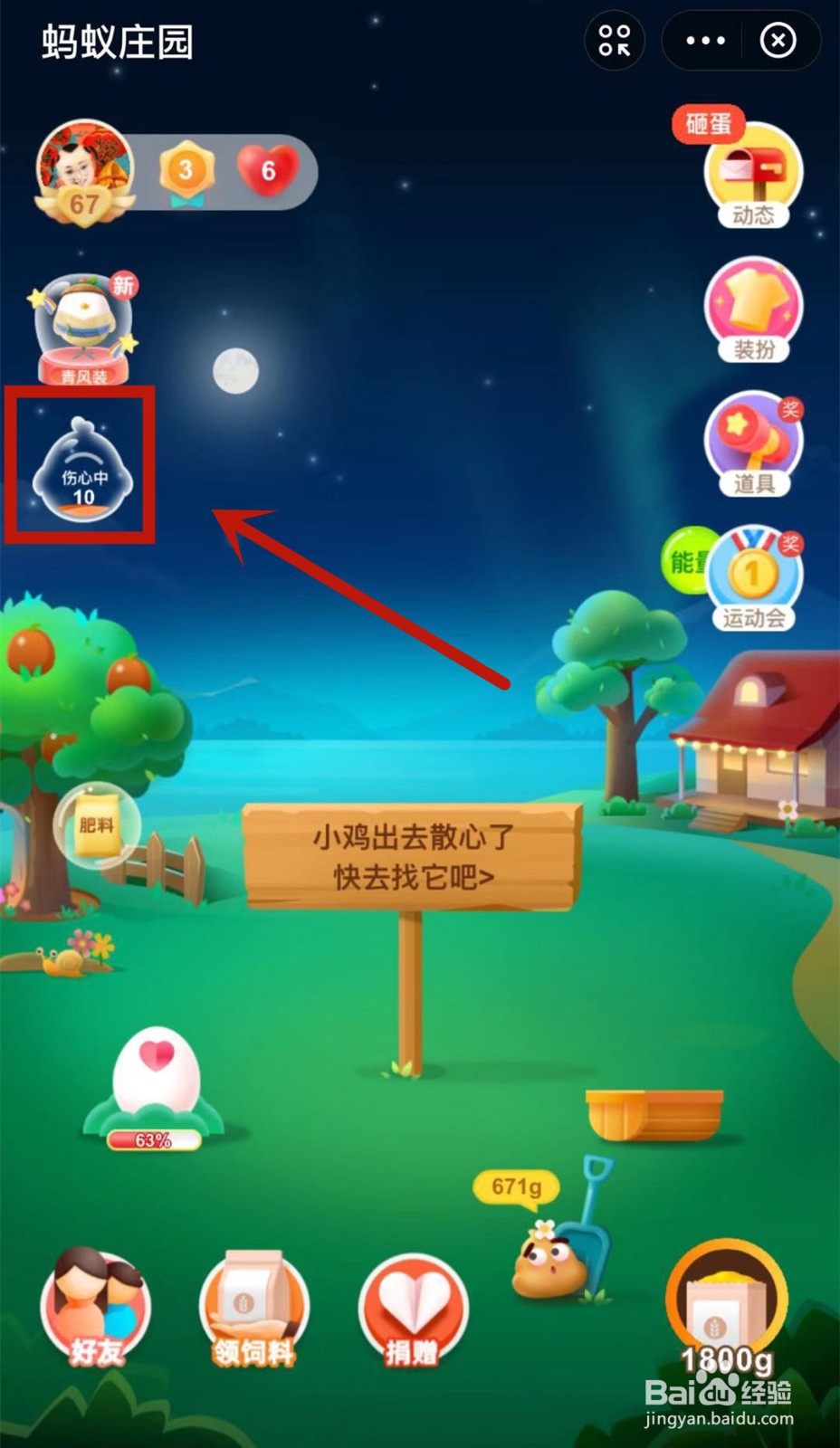 怎么提升蚂蚁庄园中小鸡的心情值