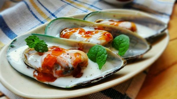 薄荷酸奶油佐青口