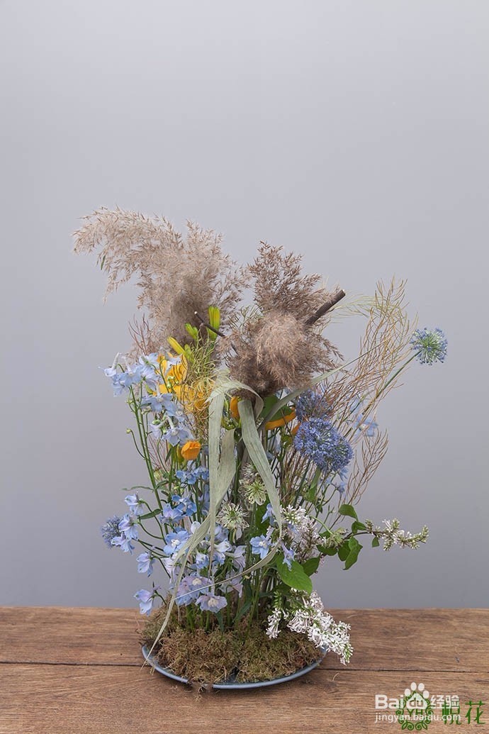 插花入门,仿生直立型桌花设计教程