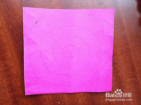 卡纸玫瑰花制作