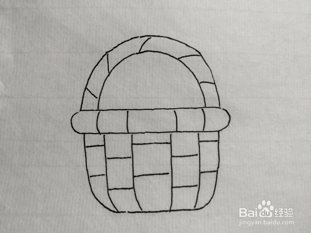 彩铅简笔画画竹筐