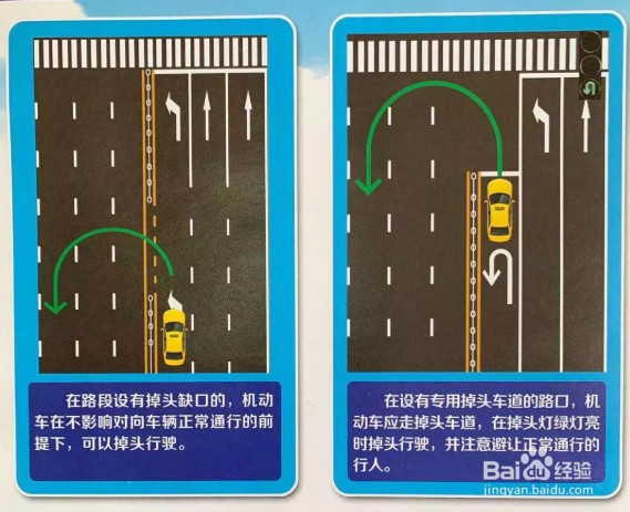 绿化带缺口的掉头图解