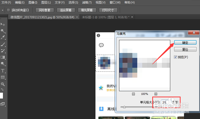 如何通过PS软件给图片打马赛克