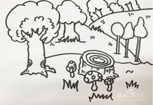 原始森林怎么画