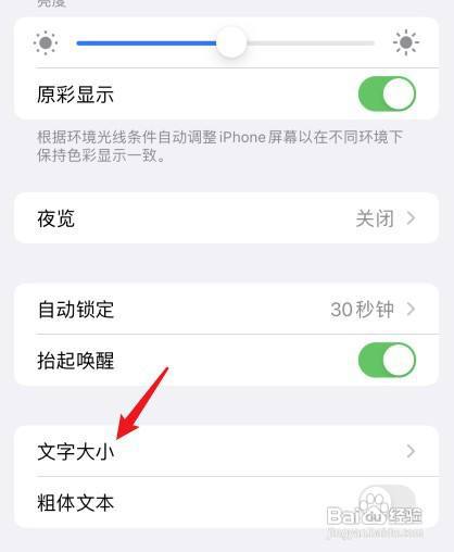 设置苹果字体大小在哪里操作