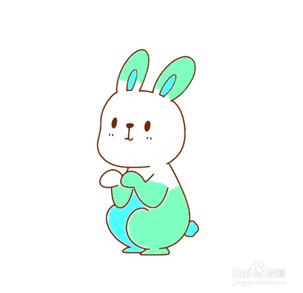如何画手卡通兔子的简笔画?