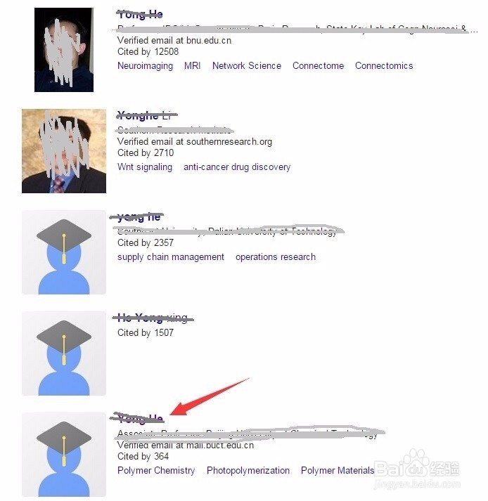 通过google scholar查看研究者的h-index