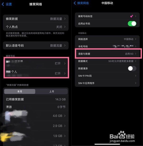 苹果14promax怎么启用5G网络
