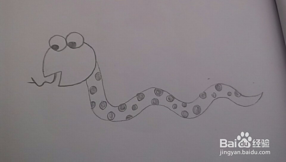 多妈简笔画动物一只小蛇