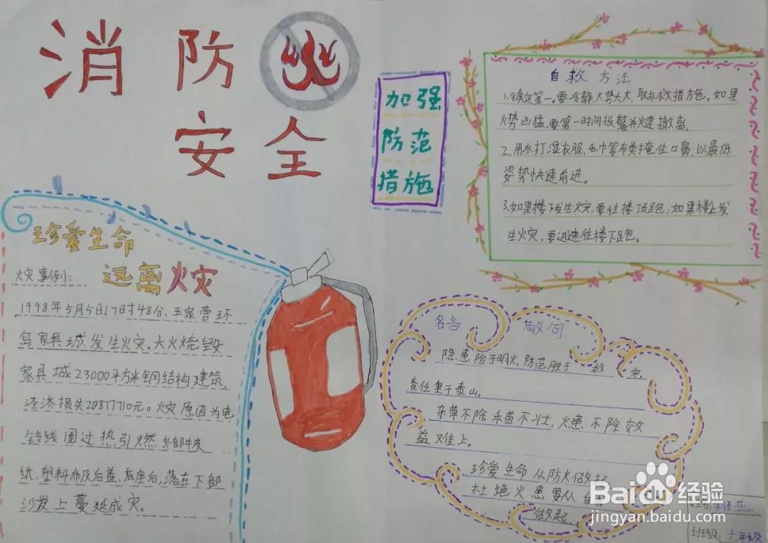 小学生安全生产月手抄报