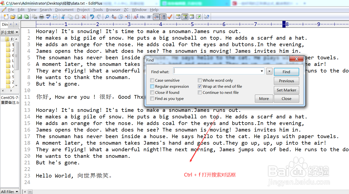 详解如何通过EditPlus获取文本内容中的中文信息