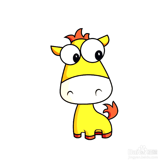 如何手工画卡通马的简笔画？