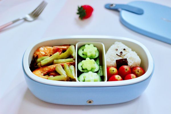 海虾芸豆木耳时蔬便当