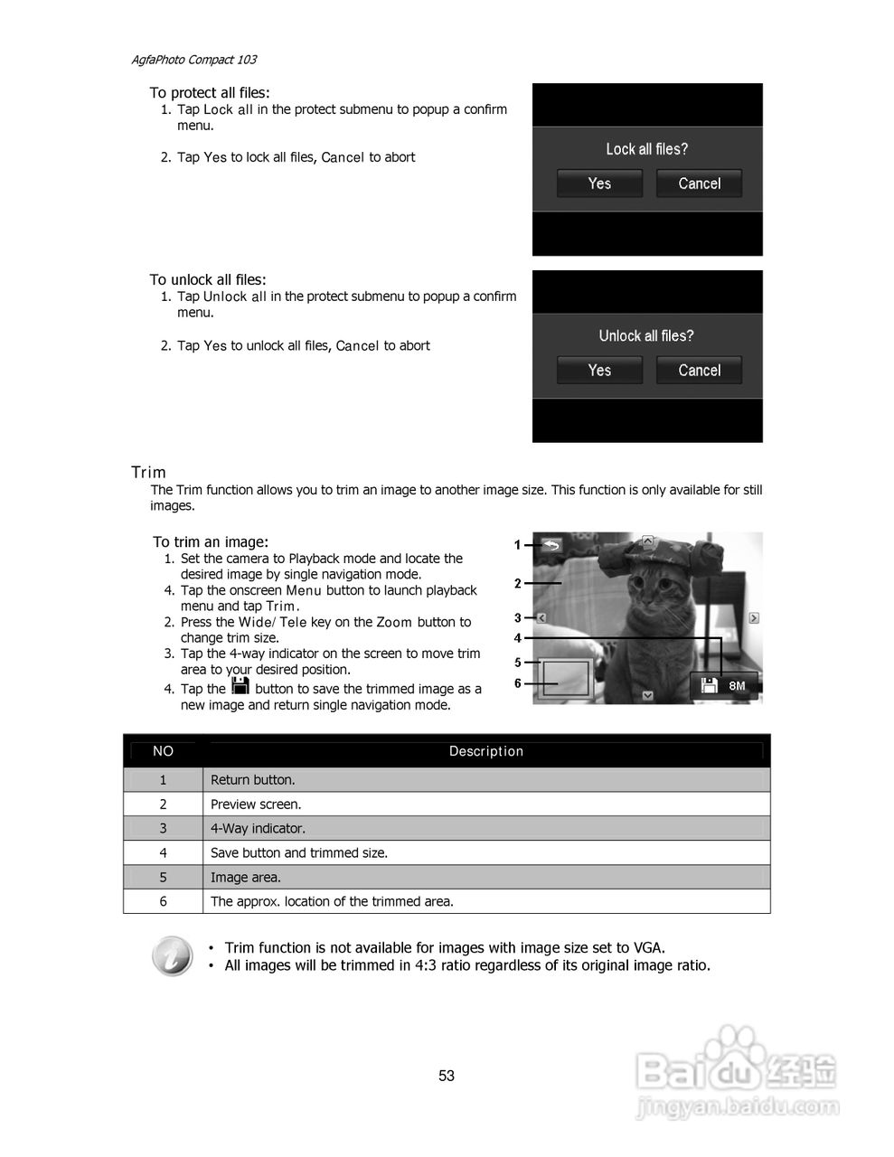爱克发Compact 103数码相机使用说明书:[6]