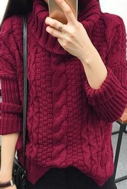 冬季-高领毛衣如何搭配外套好看？
