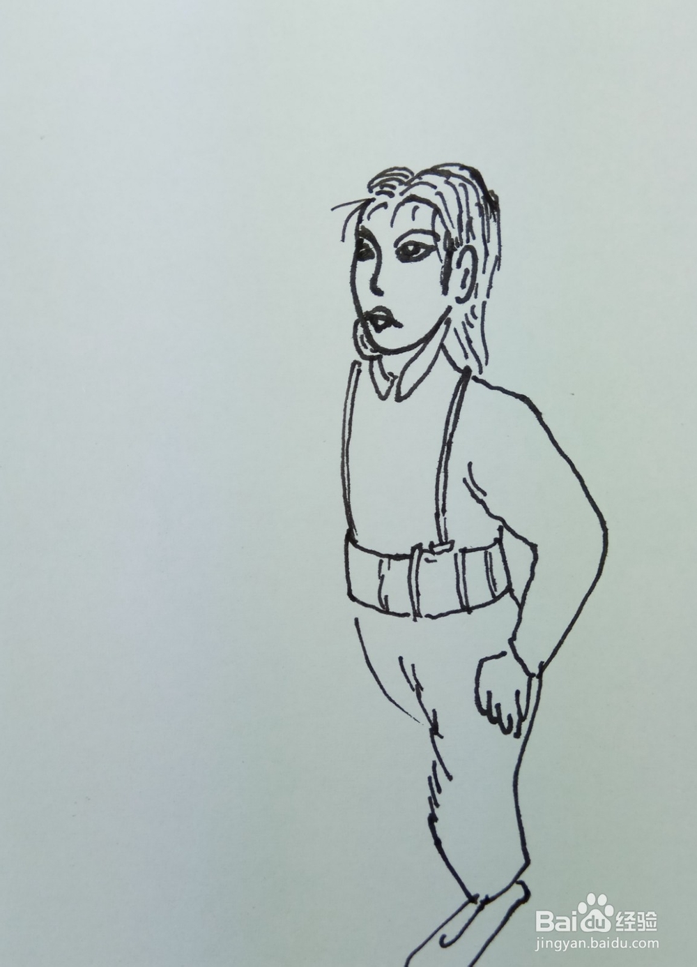 怎样画简笔画“英姿飒爽的女兵”？