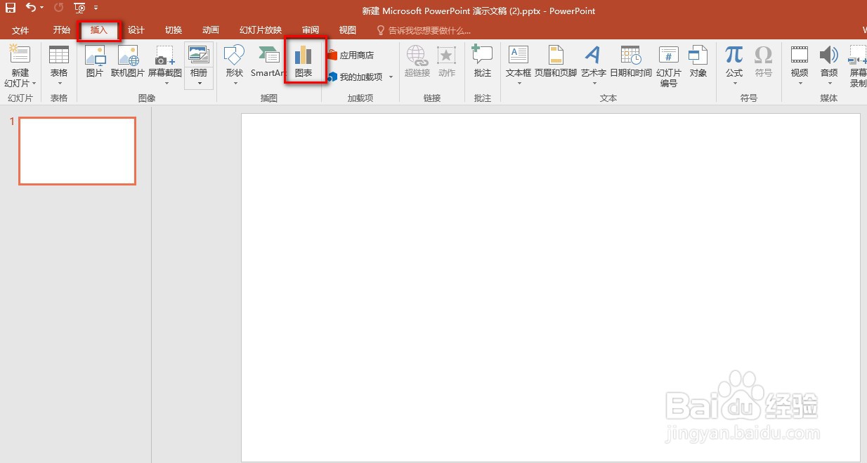 PPT中怎么增加图表?