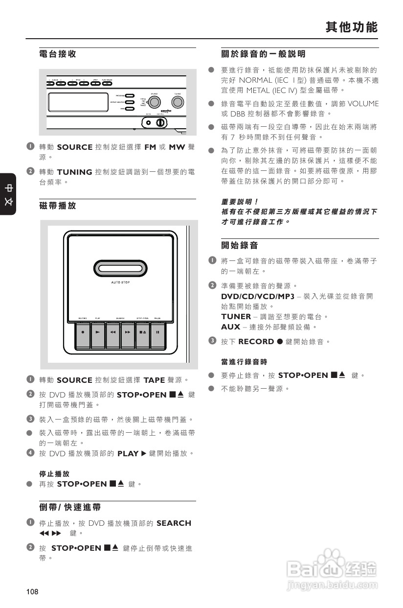 PHILIPS FWD17组合音响使用说明书:[2]