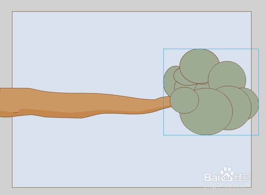 flash绘制一个站树枝背景效果