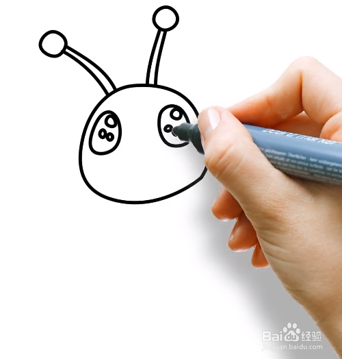 如何画可爱的毛毛虫？