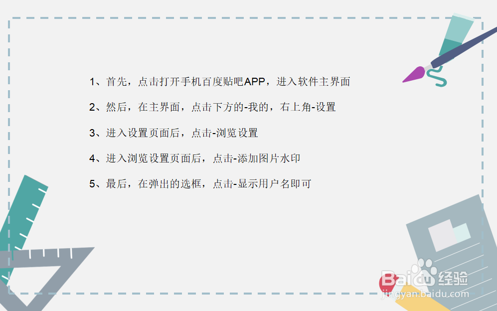 百度贴吧怎么给添加的图片显示用户名的水印?
