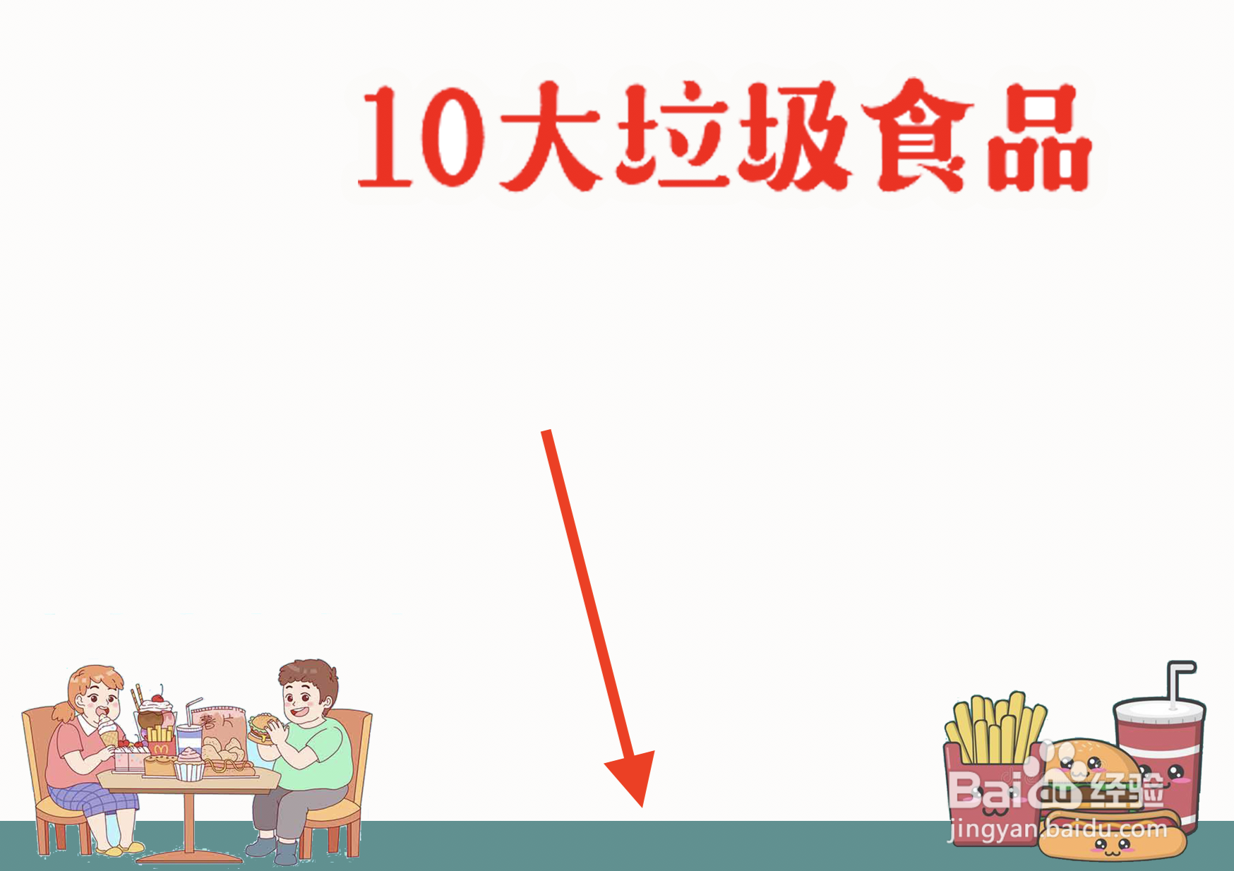 10大垃圾食品手抄报