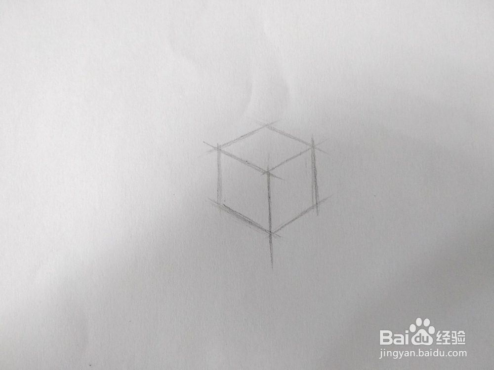 素描石膏几何体-六面体/正方形的详细绘画步骤