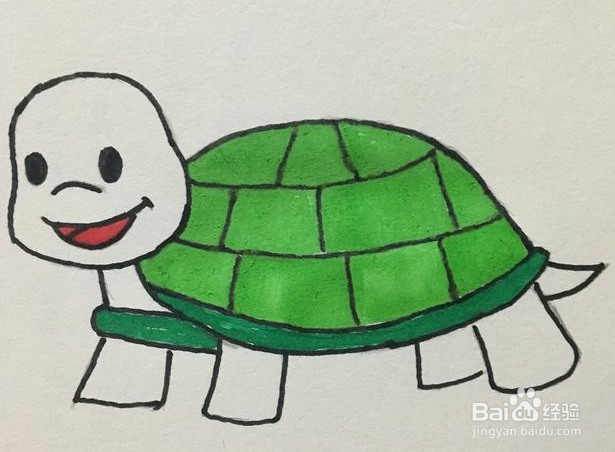 乌龟的简笔画是怎么画的
