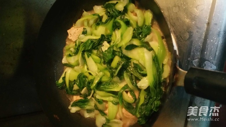 油菜炖豆腐的做法