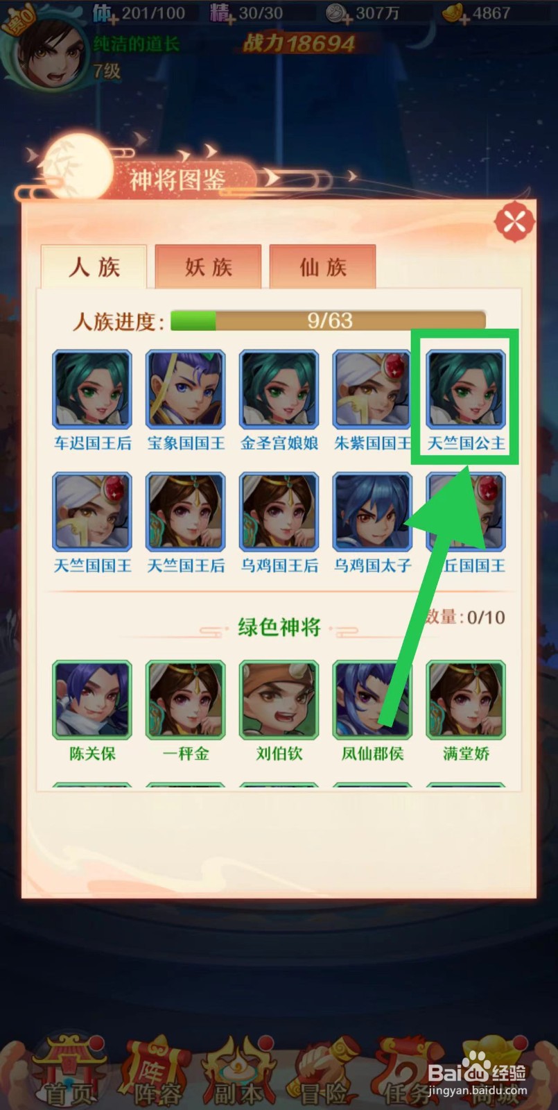 少年西游记怎么查看天竺国公主的神将描述