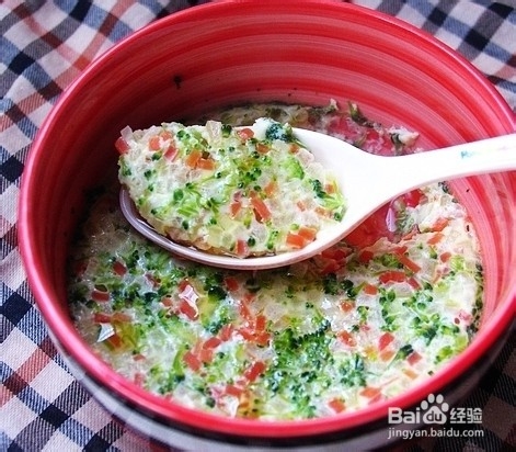 蔬菜与蒸蛋完美结合-给宝宝简单营养的味道