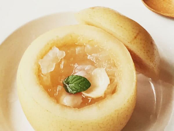 冰糖川贝雪梨盅