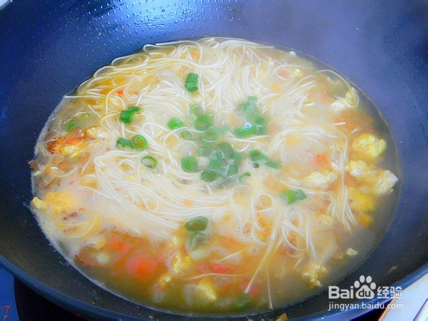 鸡蛋柿子面的制作方法